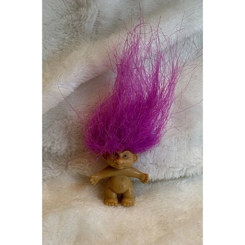 Vintage 1990s Mini 1”-1.5”  Mini Trolls (1 Pencil Top) - Lot Of 3